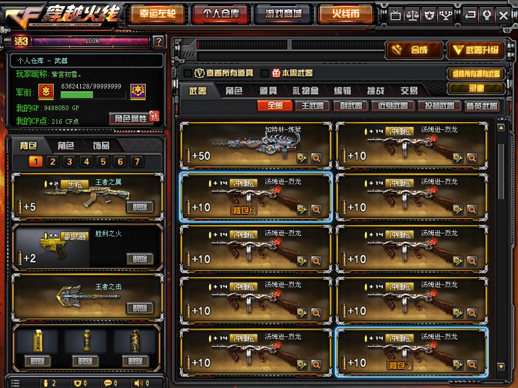 广东二区-—【95V‖幻兽套装系列‖猫枪‖炫金雷神‖14王者‖7盘炼狱‖9烈‖7修罗‖荣耀皮肤】